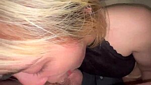 girlfriend calls boyfriend over for sloppy deepthroat gagging choke rough blowjob cum in mouth