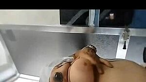 Young Hottie Pounds Tattooed Mature Latina!