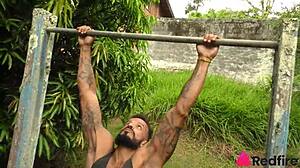 niara pessanha's tight ass trained outdoors with rough anal dp pounding