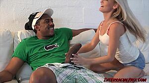 Petite Blonde Hope Harper Rides Massive Black Cock Interracial