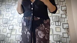 hey this hot asian babe passionately plays huge natural tits for her lover