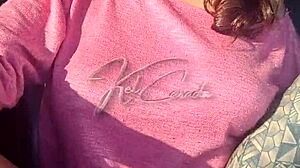 Girlfriend Flashes Truckers on Car Trip