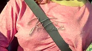 Girlfriend Flashes Truckers on Car Trip