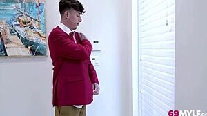 hot milf mother-in-law gets catfished into garage reality swap sex