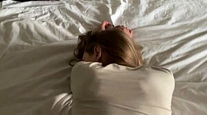 Californian student licks toes massages then fucks doggy over shaved pussy