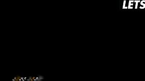 Cute girlfriend Lena Reif teases boobs ready for sensual spooning cum in mouth date