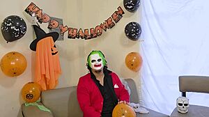 Stepmom Stepson Stepdaughter rip clothes for homemade Halloween FFM fuckfest