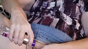 oh god my big tits bounce as i rub to that shaking orgasm