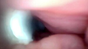 Pounding Semen Deep into Wide Stretched Cervix Pussy with Endoscope Closeup View