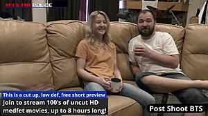 Behind scenes Stacy Shepard gags on cock backstage with deepthroat choking and ball licking 😵‍💫💦