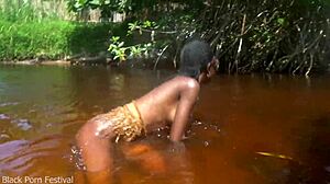 Skinny Tribe Slut Pounded Hard On Beach