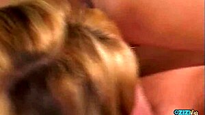 Blonde and Asian Sluts Team Up to Slobber Huge Cock in Steamy Threesome Blowbang