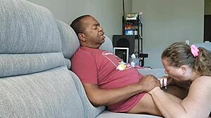 BbW screams as big black monster cock unloads cumshot interracial blast