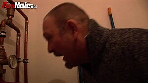 What if german granny shaves her saggy tits and shaved pussy just for plumber's hard ride?