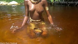 Skinny Tribe Slut Pounded Hard On Beach