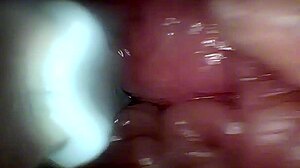 Pounding Semen Deep into Wide Stretched Cervix Pussy with Endoscope Closeup View