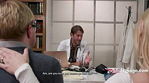 husband watches doctor fuck beautiful wife natural tits hospital voyeur