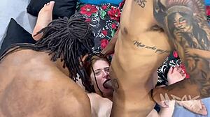 Uncle Invites Me to Bareback Fuck His Hot Date Who Begs for Cum All Over
