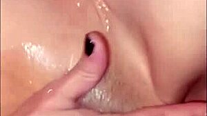 Brunette screams moans anal fucked by guy in feminine clothes