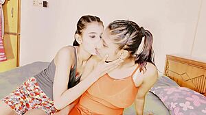 Brunette Uttaran20 Hosts Wild FFM Threesome Party with Anal Doggystyle and Cumshots