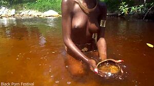 Skinny Tribe Slut Pounded Hard On Beach