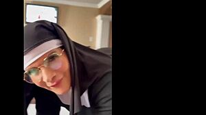 Horny Nun Superiora Cosplay Milf Hits Motel for Wild Homemade Fuck Sessions