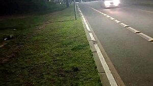 brazilian trans captain piña roleplay assfuck cums outdoor in car