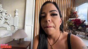 Cheating girlfriend's shaved pussy and ass wrecked in hot orgy by three guys cuckold style