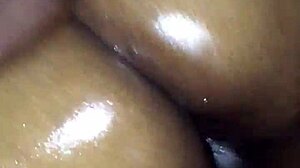 phat ass cheeks jiggle slow around that thick chocolate monster during deep fuck