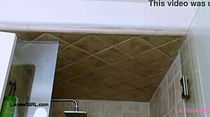 Dude that girl next-door model just hopped in for a steamy shower chat