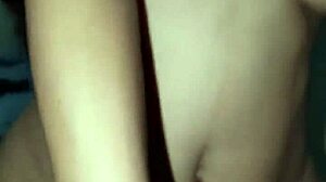 enjoying her beautiful indonesian body with heavy rain outside