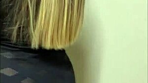 she slips into that see-through short dress and teases everyone in the hotel public spots