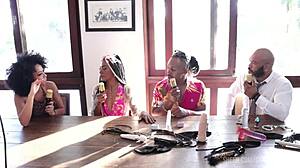 Casal Black RJ's First Sheer Red Liberal Swing to Porn Calls