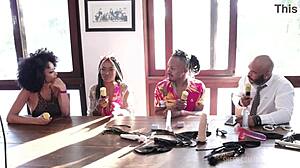 Casal Black RJ's First Sheer Red Liberal Swing to Porn Calls