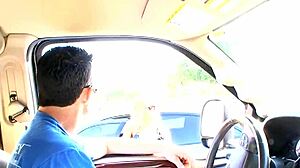 Blonde doll Codi Carmichael teases ride on Billy Glide's throbbing big dick