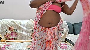 Leaked Webcam Captures Indian Bhabhi's Natural Tits in Tempting Display