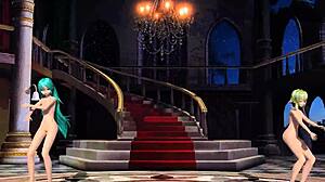 Hatsune Miku and Gumi Cendrillon Project Diva Nude Mod Full Body Reveal