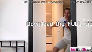 big boobed latvian teen catches stepbro peeking then fucks his monster cock pov hardcore