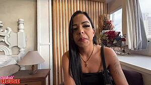 Cheating girlfriend's shaved pussy and ass wrecked in hot orgy by three guys cuckold style