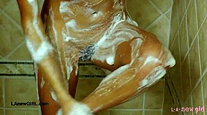 Dude that girl next-door model just hopped in for a steamy shower chat