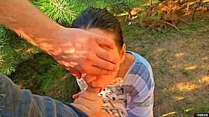 Rubbing Horny Stepsister's Panties for Massive Cumshot