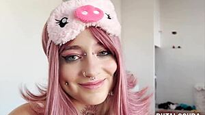 i watch deedee's fat tits bounce as she rides torbe's cock and swallows his load