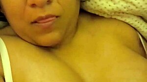 Waking up alone sparks intense bedroom streaming fuck fest.