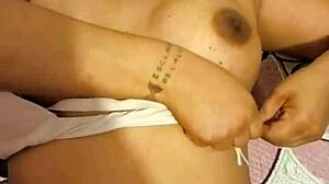 Waking up alone sparks intense bedroom streaming fuck fest.