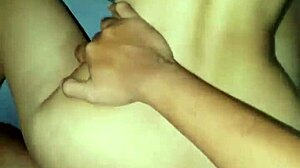 enjoying her beautiful indonesian body with heavy rain outside