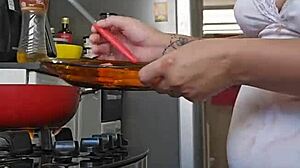 pregnant curves tease with big ass display seductively