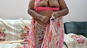 Leaked Webcam Captures Indian Bhabhi's Natural Tits in Tempting Display