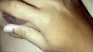 enjoying her beautiful indonesian body with heavy rain outside