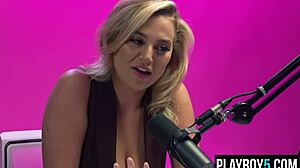 blake blossom rubs big natural tits pussy to climax