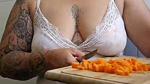 pregnant curves tease with big ass display seductively